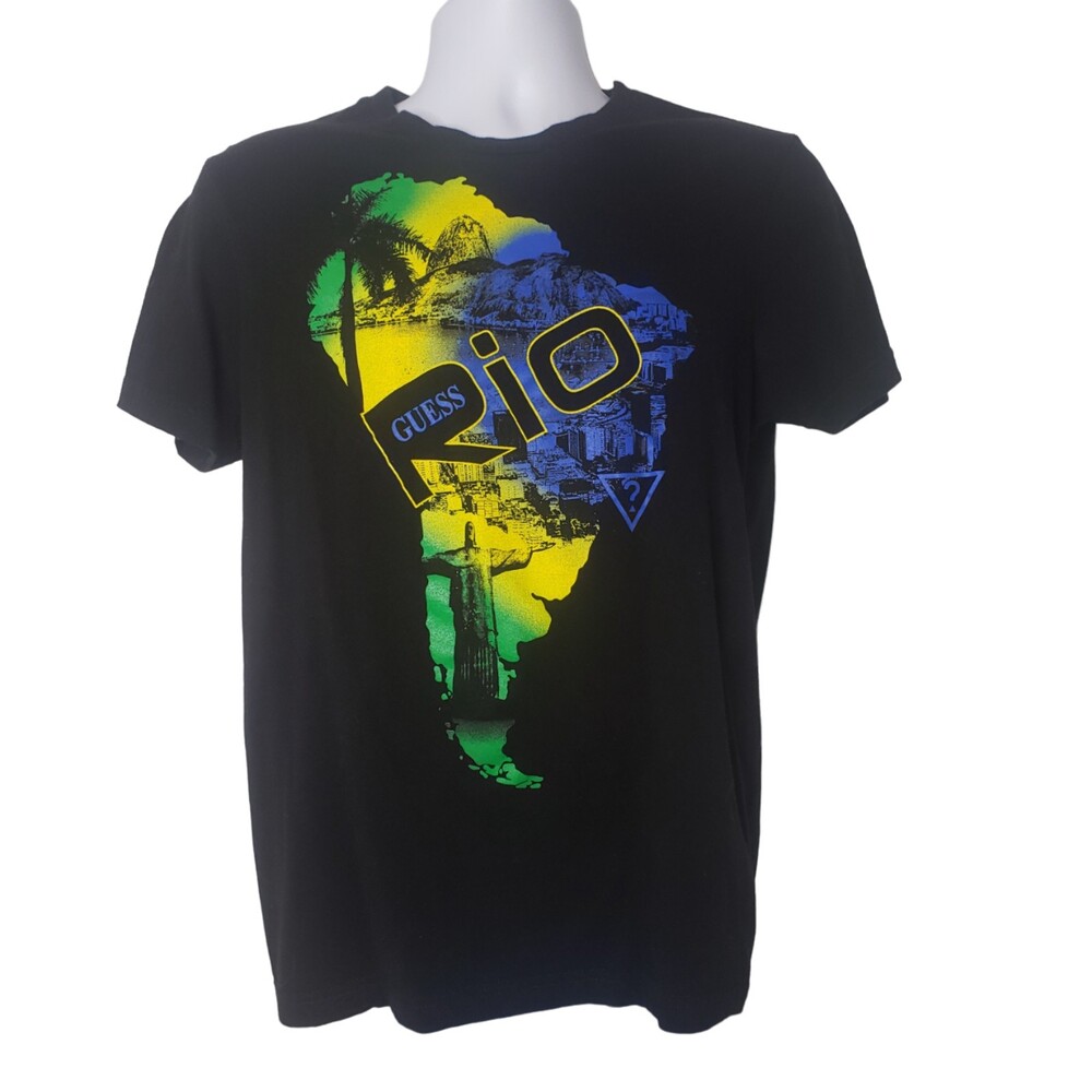 GUESS Rio Black T Shirt Size Medium